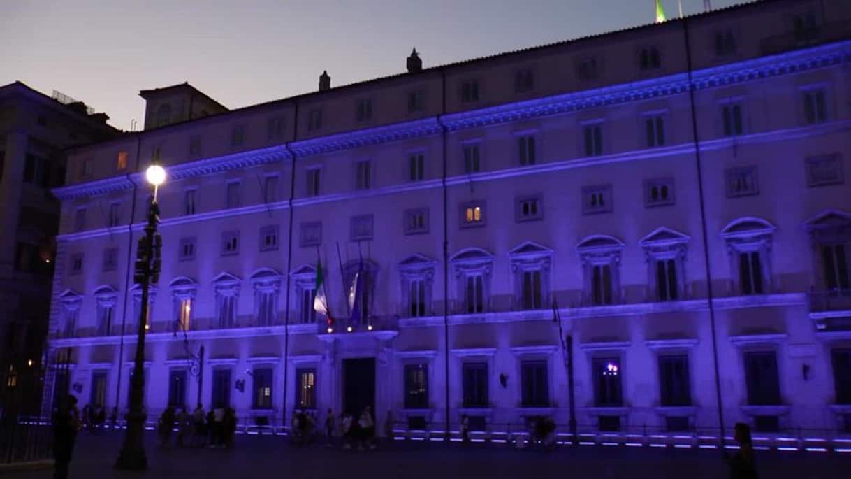 Giornata Nazionale Neurologia, da Chigi al Parlamento: i palazzi si illuminano di azzurro