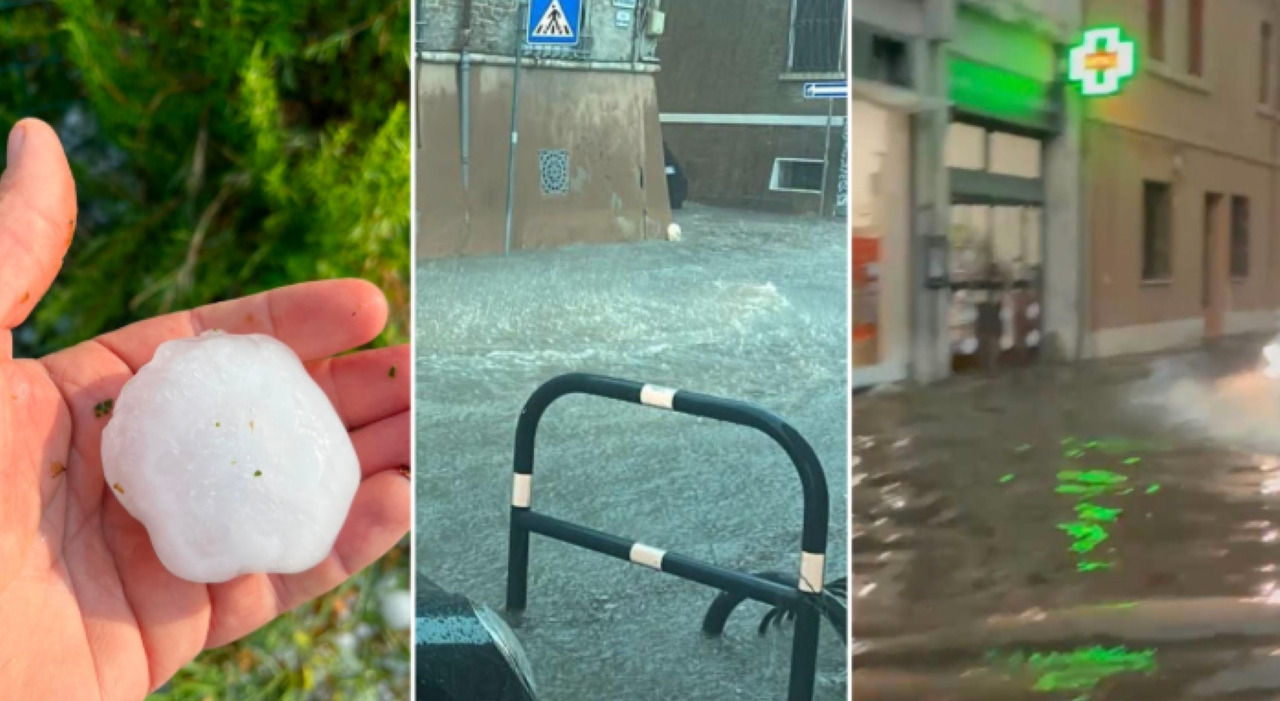 Maltempo, allarme supercelle e downburst con i temporali: grandine gigante e venti oltre i 100 km/h
