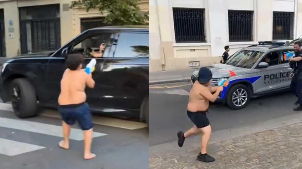 Spinge le persone nella Senna e spruzza acqua contro passanti e ciclisti: gli scherzi del tiktoker Hanza finiscono nel mirino della polizia