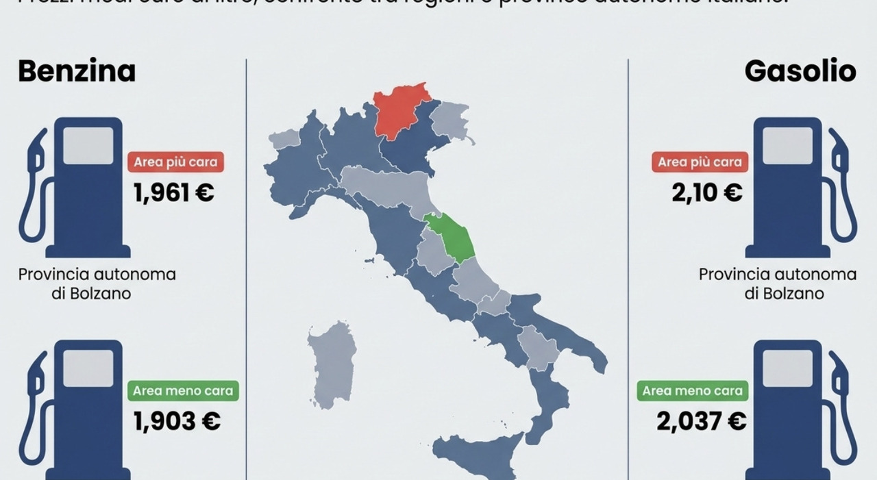 Benzina e diesel, dove costano di più e dove ci sono gli aumenti più alti. La mappa dei prezzi