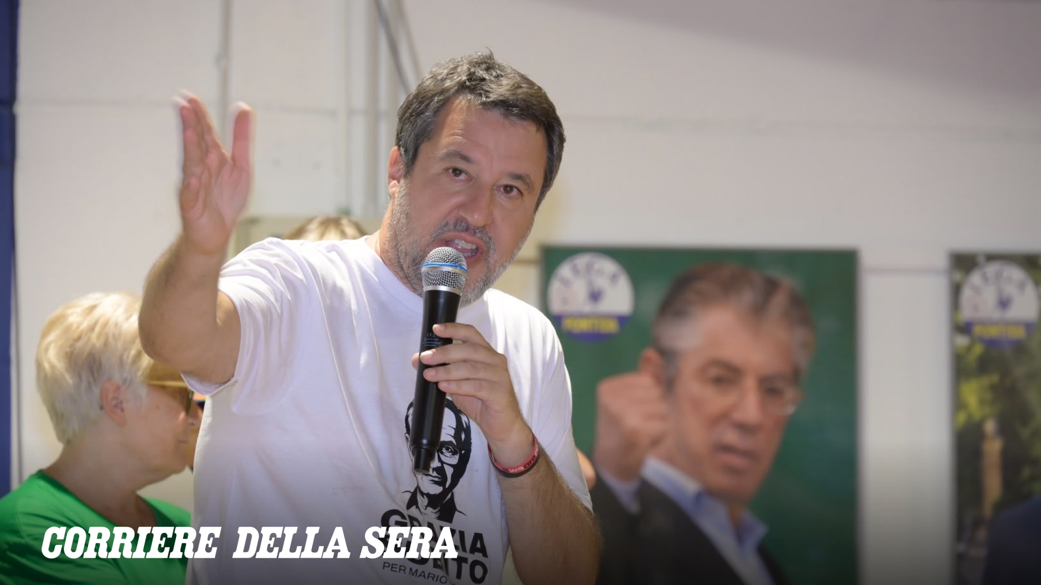 Salvini, dopo la visita a Roggero va alla festa della Lega a Cisano: «Ampliare il perimetro della legittima difesa»