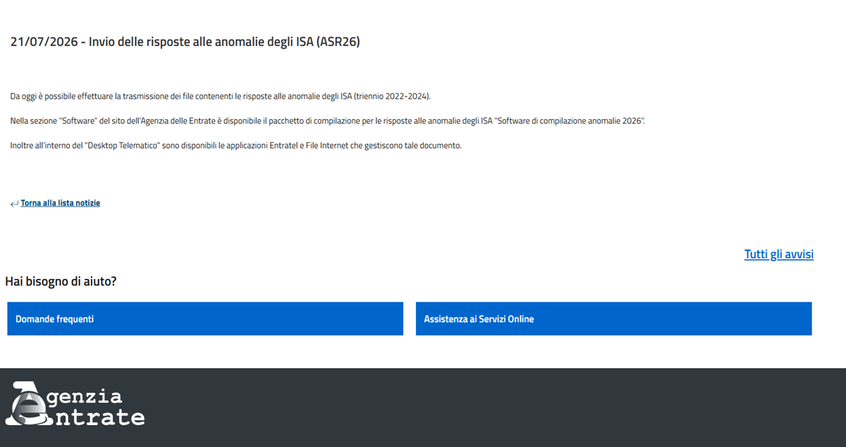 Anomalie ISA, al via le risposte alle lettere del Fisco