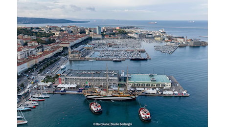 Vespucci a Trieste chiude il tour in Nord America tra Barcolana e visite a bordo