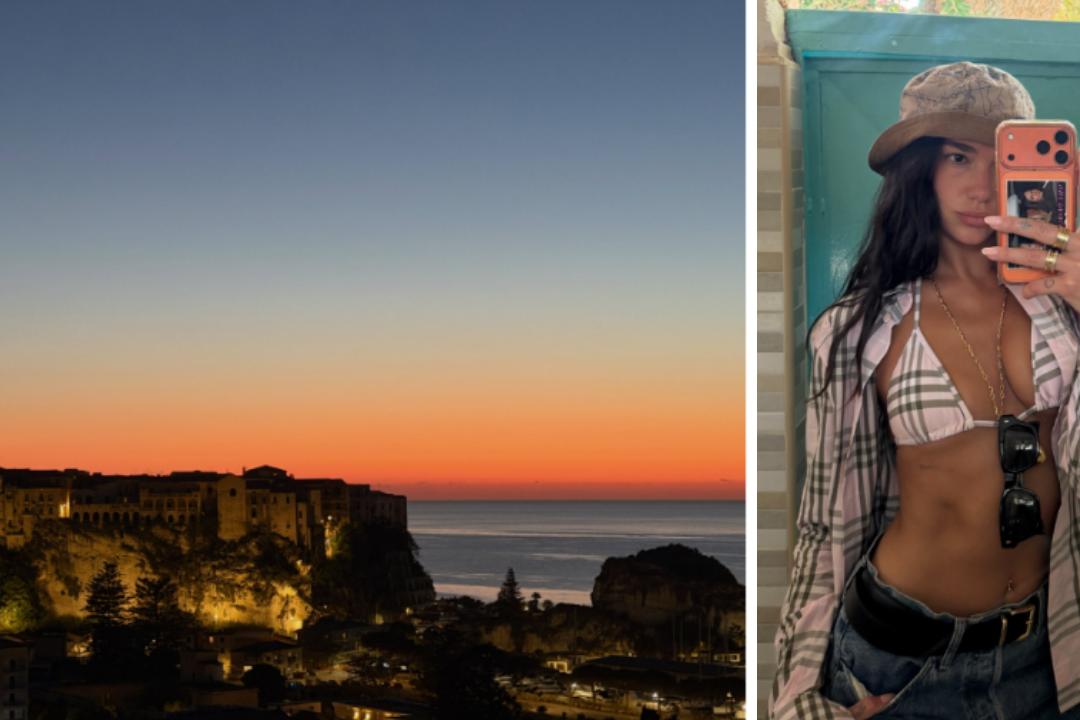 Tropea nel diario social della luna di miele di Dua Lipa: il tramonto sulla rupe incanta milioni di follower della popstar britannica · ilvibonese.it