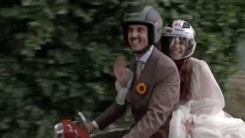 Michielin, nozze blindate. Sposi in Vespa a Sant'Eusebio