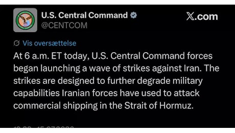 Hormuz, CENTCOM insiste: Completata altra ondata di raid in 90 minuti, Gharibabadi: Niente più negoziati con Usa - VIDEO
