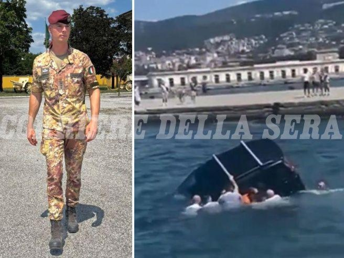 Trieste, il capitano dell'Esercito che si è tuffato per salvare un guidatore: «Situazione delicata, non era cosciente: ecco come l'abbiamo tirato fuori di lì»