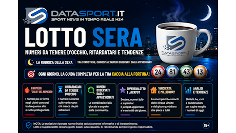 Estrazione Superenalotto 21 luglio: ecco i numeri vincenti