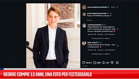 Principe George compie 13 anni: la nuova foto ufficiale sui social
