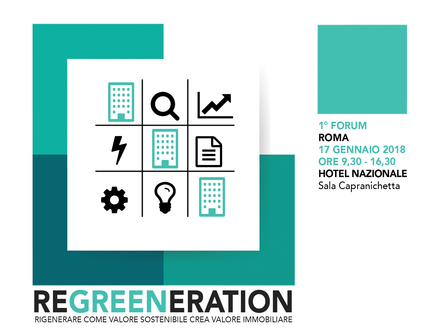 1° Forum REGREENERATION - rigenerare come valore sostenibile crea valore immobiliare